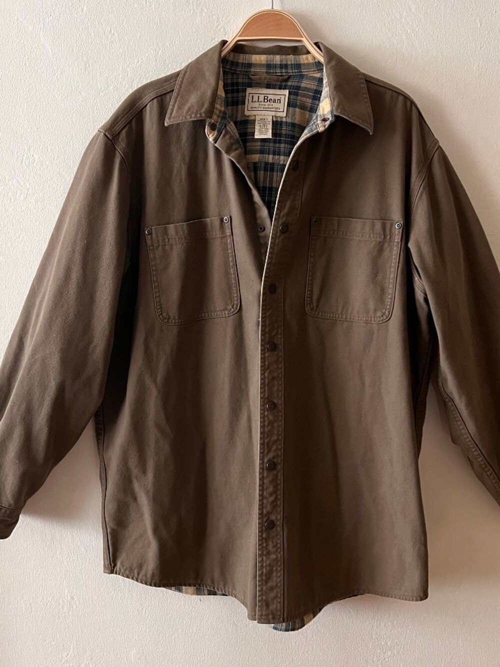 Vintage L.L. Bean Green Cotton Jacket, Men's Large - Picture 2 of 10